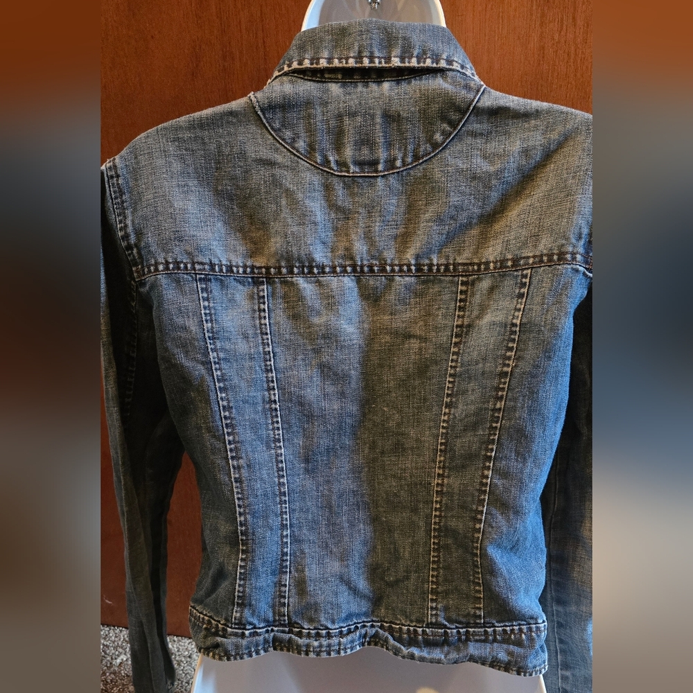 Armani Exchange distressed Denim Jacket szS - Picture 7 of 9